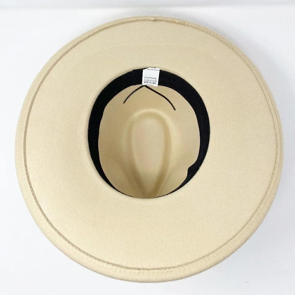 Cream Wide Brim Rancher Style Hat